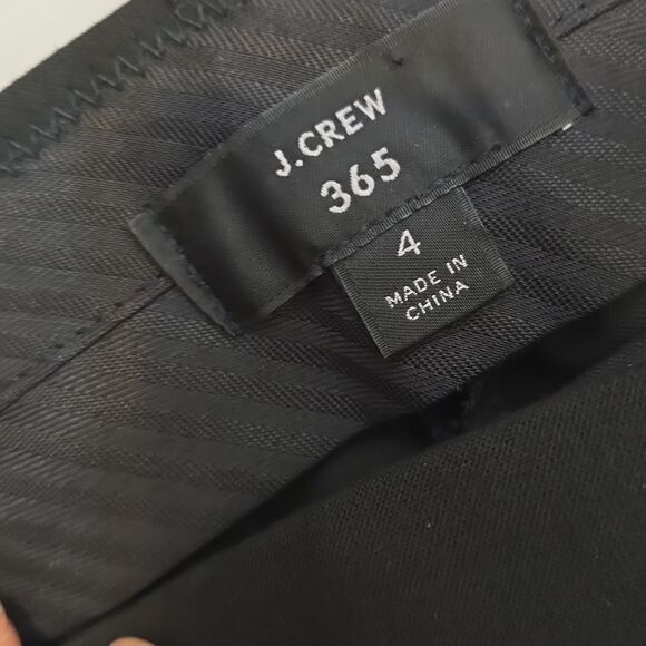J Crew Cropped 365 Wide Legged Pants Black Size 4 - Picture 8 of 10